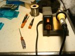 My soldering station and tools.